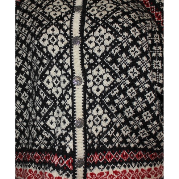 Vintage Selbu Norwegian Wool Cardigan Fair Isle Nordic Heritage Sweater SZ Small - Picture 14 of 14